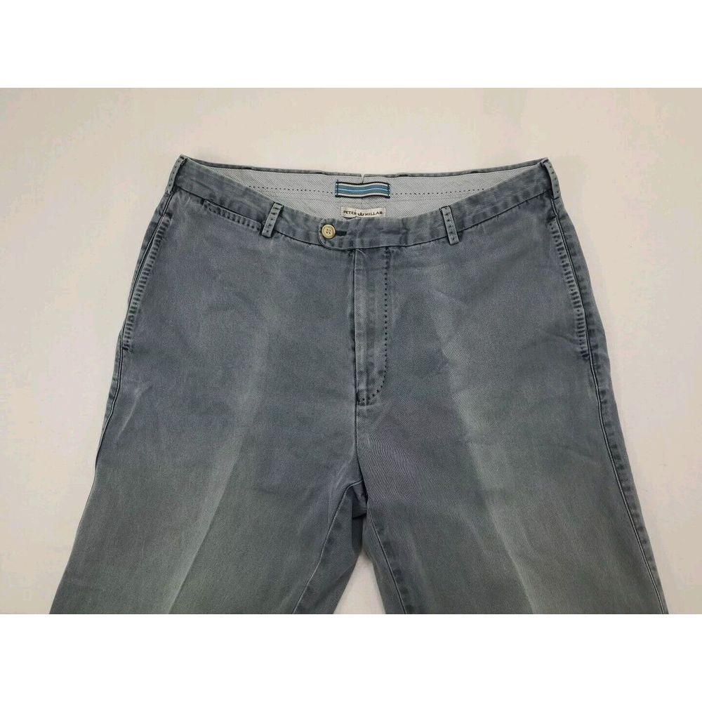 Peter Millar Chino Casual Straight Leg Slim Fit Pants Navy Blue Mens 34x29 Golf